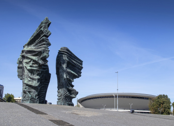 Monument to the Silesian Insurgents and the Entertainment Hall in Katowice