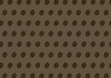 Coffee beans, vector pattern, brown