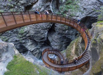 Spiral staircase, Liechtensteinklamm, Sankt Veit im Pongau, Austria – stock photo