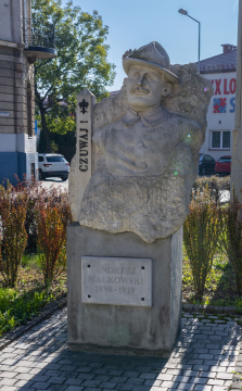 Andrzej Małkowski monument in Tarnów