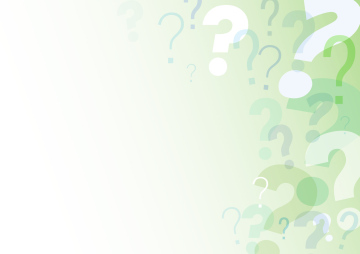 Green background for presentation of question marks