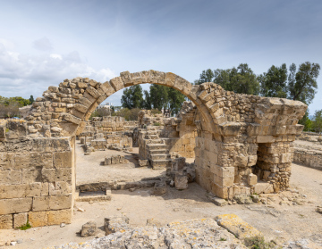 Ruins in the Archaeological Park, Paphos, Cyprus