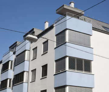 Building With Roller Blinds