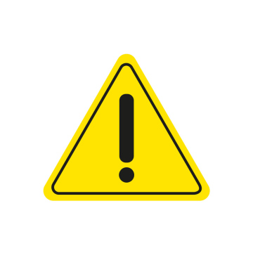 Exclamation mark in a yellow triangle, sign, attention, danger, vector