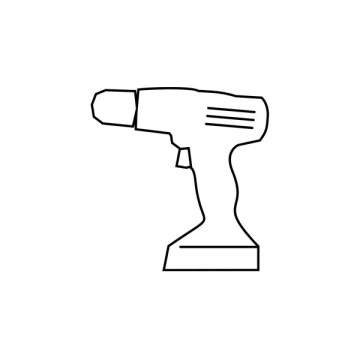 Drill, screwdriver, free icon