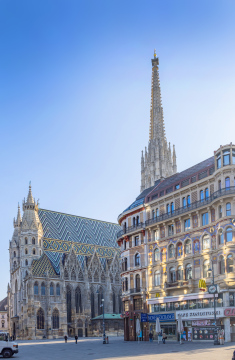 St. Stephen's Cathedral in Vienna at Stephansplatz