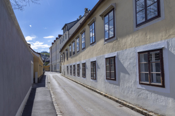 Narrow Street with Low Buildings