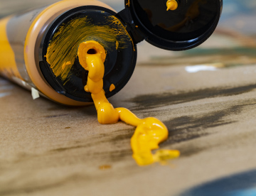 Yellow Paint in a Tube