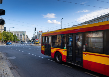 City Bus at Plac Konstytucji in Warsaw