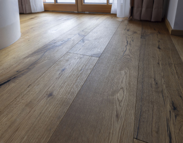 Wooden floor in the room