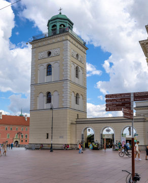 The bell tower of the church of St. Anna in Warsaw