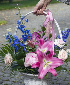 Flower Bouquet in the Basket
