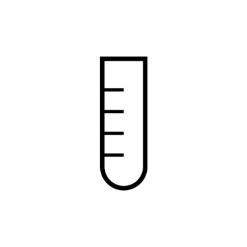 Glass test tube, icon, vector