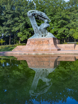 Frederic Chopin Monument in the Royal Łazienki Park in Warsaw