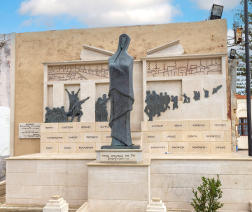 Monument in Mikrasiaton Square Rethymno, Crete