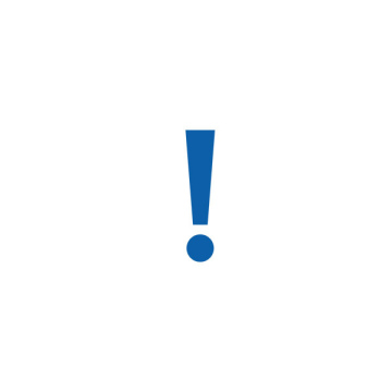 Blue exclamation mark