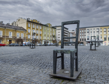 Chairs at the Ghetto Heroes Square in Krakow