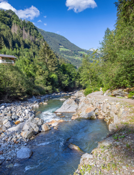 Moos in Passeier, gorge, mountain river, South Tyrol