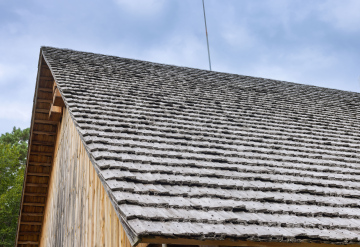 Roof Covered With Wooden Shingle