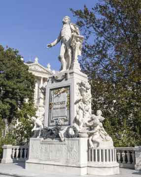 Mozart monument in Vienna