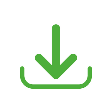 Green arrow, download, free icon