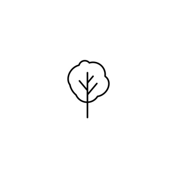 Deciduous Tree with Crown - Icon