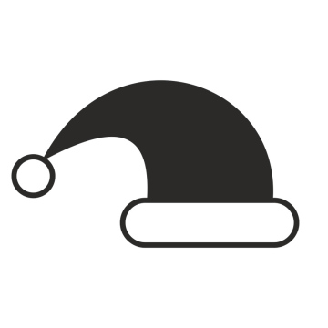 Santa hat, icon, vector