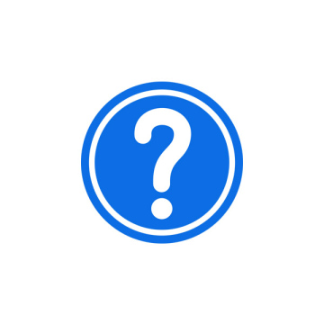 Question mark in a blue circle, icon, pictogram