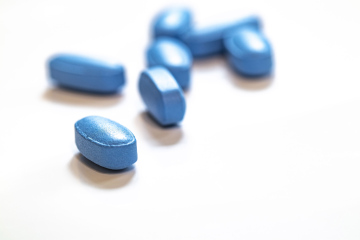 Tablets in blue color