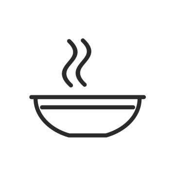 Hot food bowl, free icon, vector