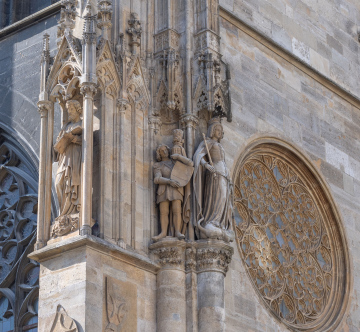 Architectural details at the Cathedral of St. Stephen in Vienna
