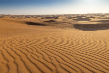 Undulating sand surface in the desert