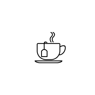 Cup with tea vector icon