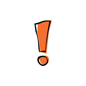 Exclamation mark vector comic book element