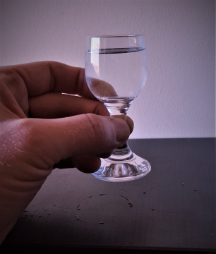A glass of vodka
