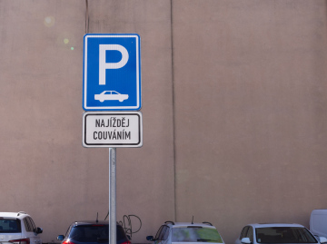 Czech Republic parking, road sign