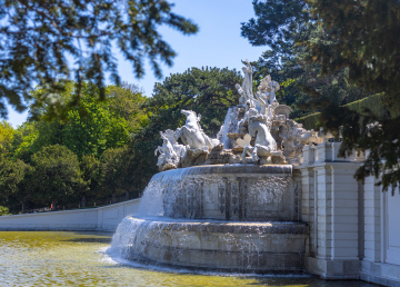 Historic Fountain in Historic Schönbrunn Park