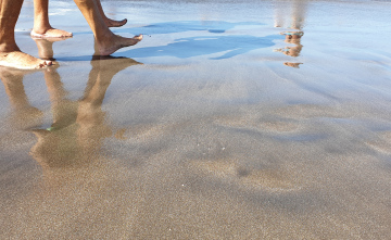 Walk on the sandy beach