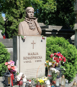 Maria Konopnicka, grave in the cemetery in Lviv