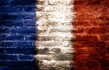Flag of France On A Brick Wall