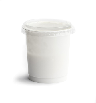 White yogurt in a mug