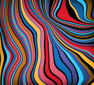 Background with colorful stripes with irregular shapes