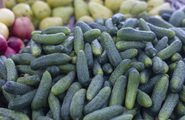 Cucumber at the market