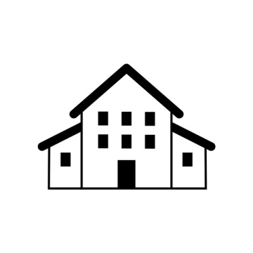 House, Building, Flats, Icon, Vector