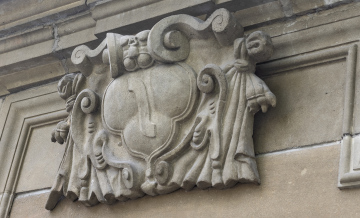 Architectural detail of the coat of arms of the Lubomirski family