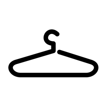 Clothes hanger symbol, icon, pictogram