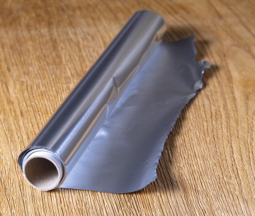 Aluminum foil in a roll