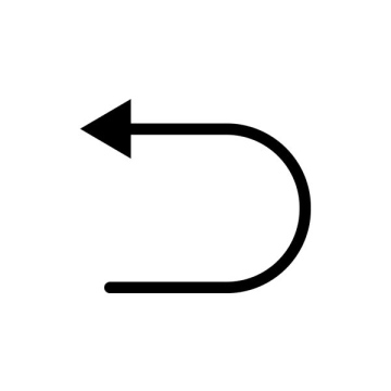 Turn left vector arrow