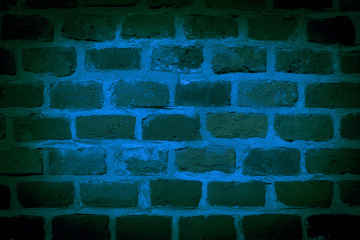 Blue brick wall, veneered background