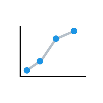 Graph, icon, value increase, symbol